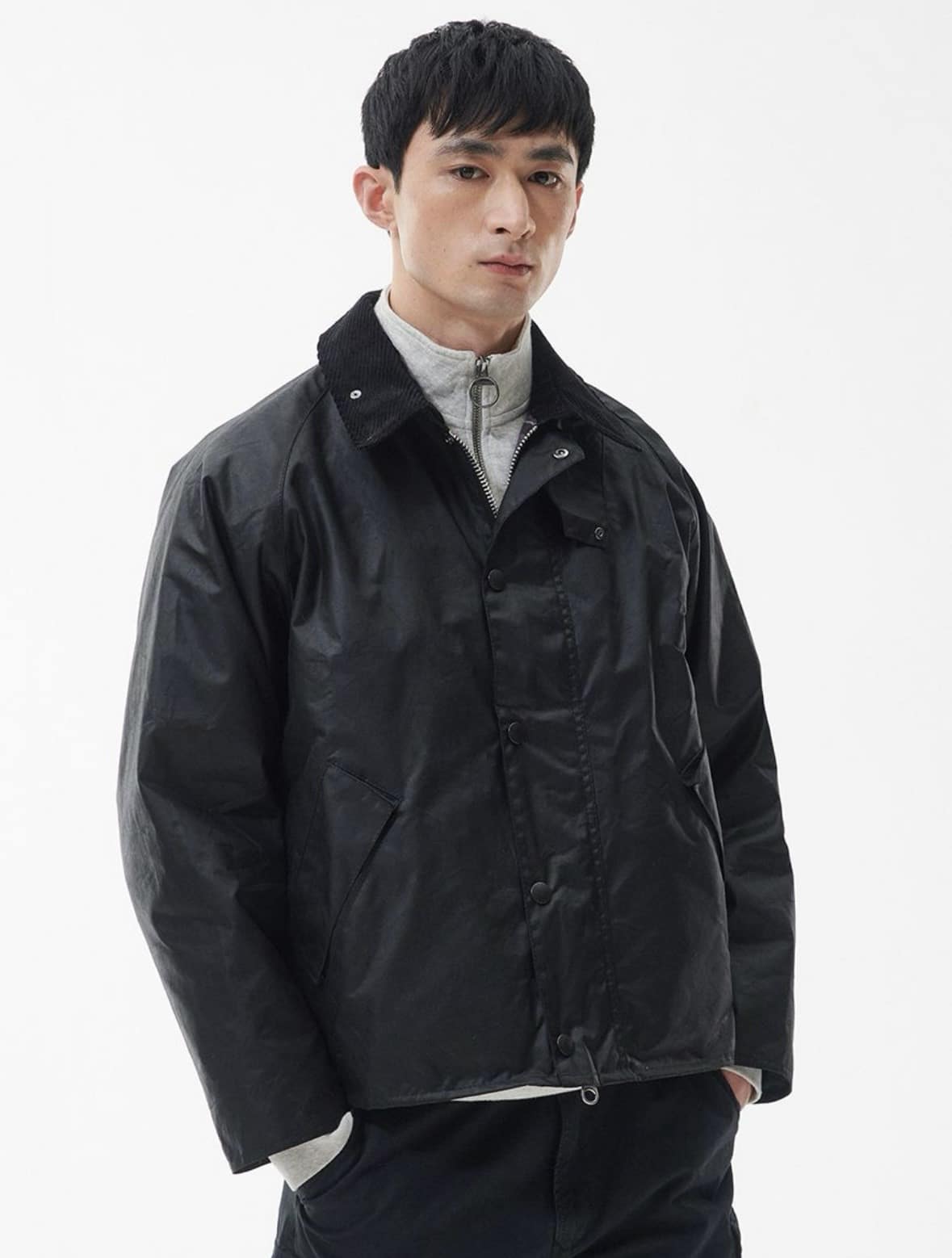 Barbour/バブアー【TRANSPORT / トランスポート】ワックス ショート ジャケット　252MWX1678 BLACK 36