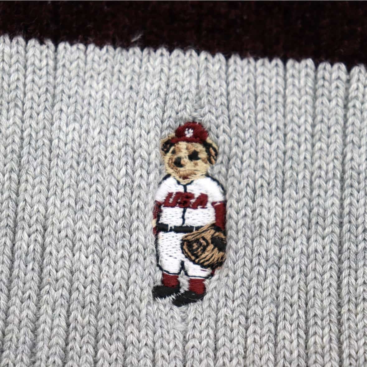 ROSTER SOX/ロスターソックス/84 BEAR メンズ　レディース GREY×BURGANDY 1