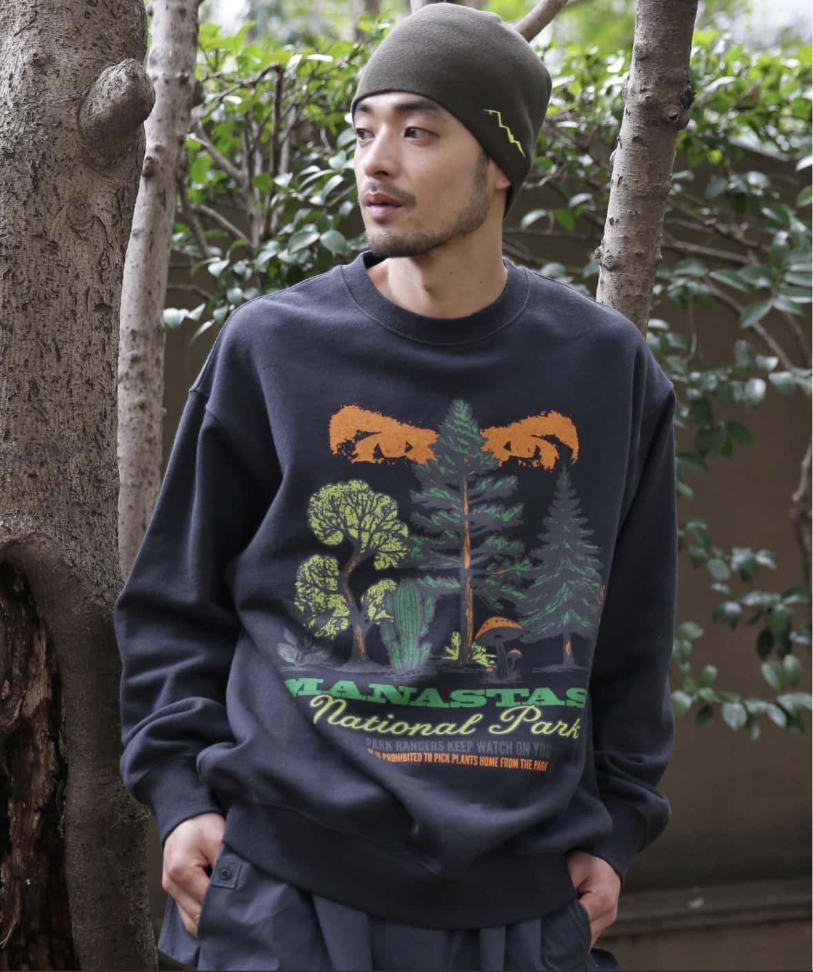 MANASTASH/マナスタッシュ/CASCADE SWEATSHIRTS NATIONAL PARK ブラック S