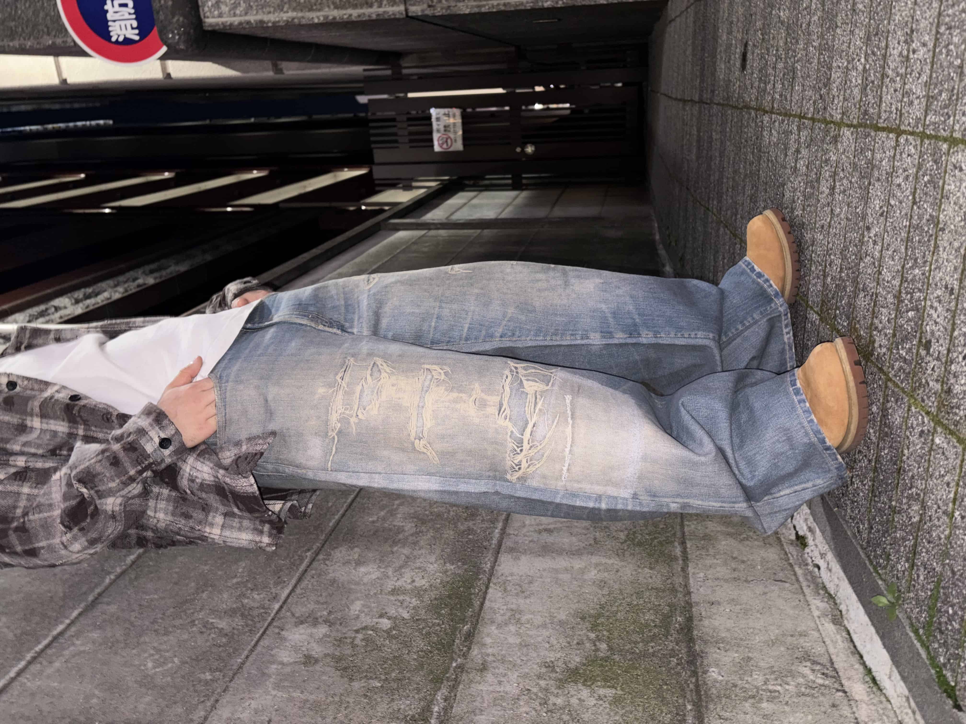 B omnivore/ビーオムニボー/転写 DENIM PANT デニムパンツ インディゴ M