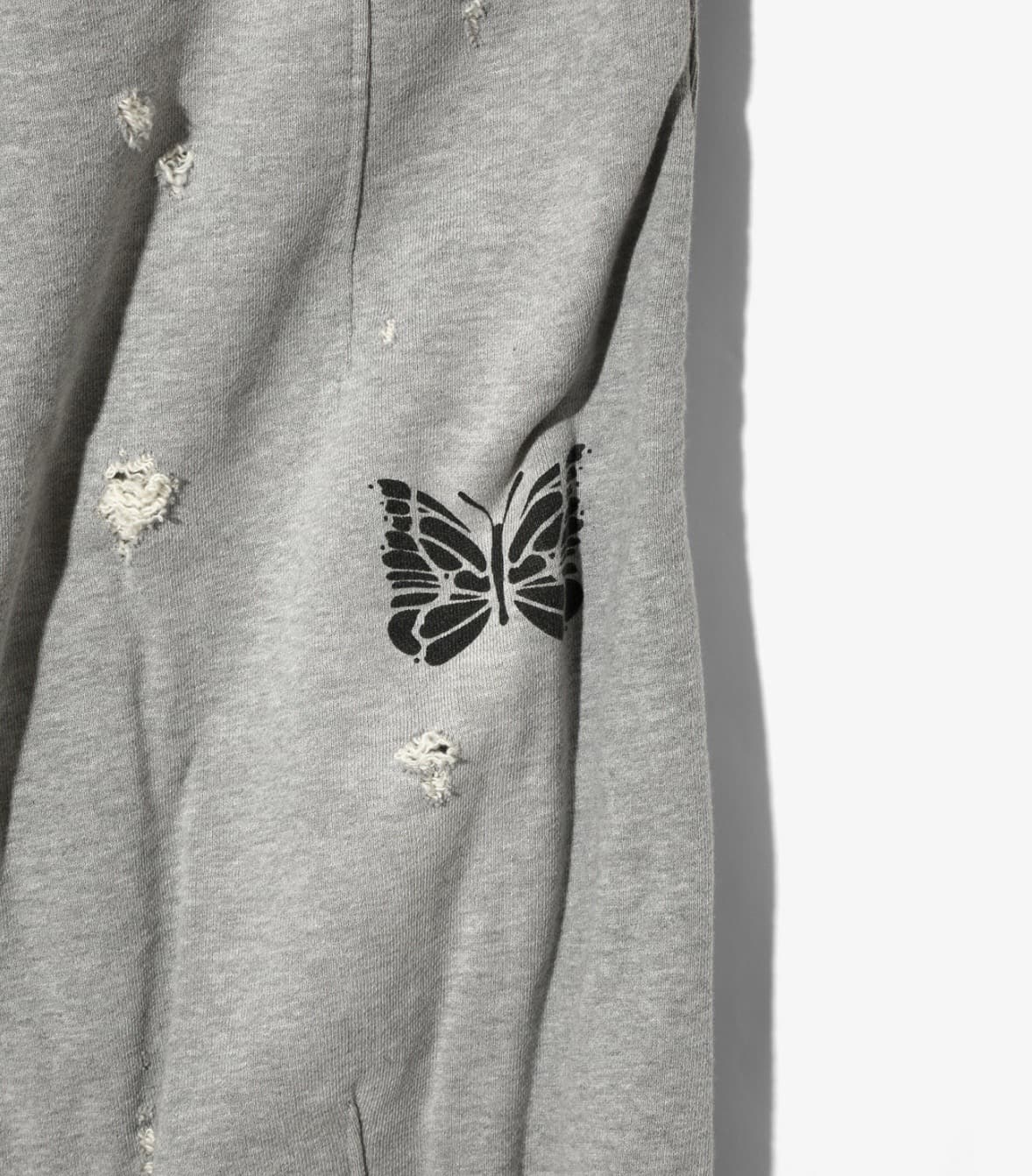 NEEDLES/ニードルズ/DECONSTRUCTED H.D. SWEAT PANT - COTTON FRENCH TERRY -GRAY- ヒザデルスウェットパンツ GRAY XS