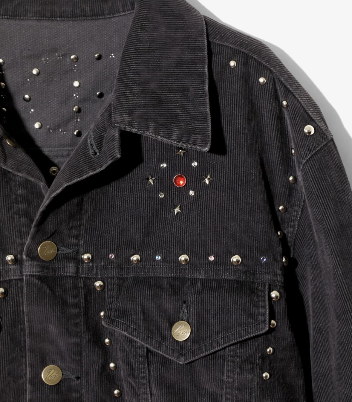 NEEDLES/ニードルズ/STUDDED JEAN JACKET - 14W CORDUROY スタッズジャケット BLACK L