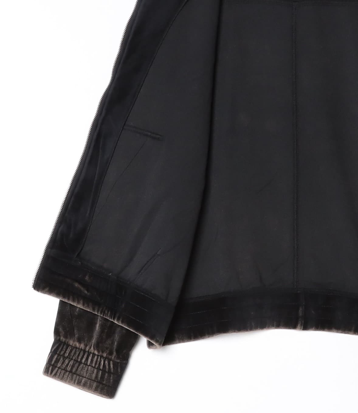 B omnivore/ビーオムニボー/velours jacket ベロアジャケット ブラック M