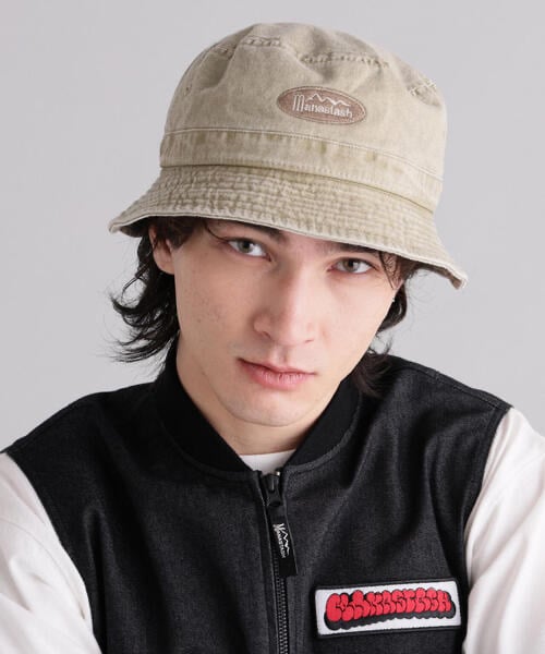 MANASTASH/マナスタッシュ/ORIGINAL LOGO BUCKET HAT バケットハット カーキ free