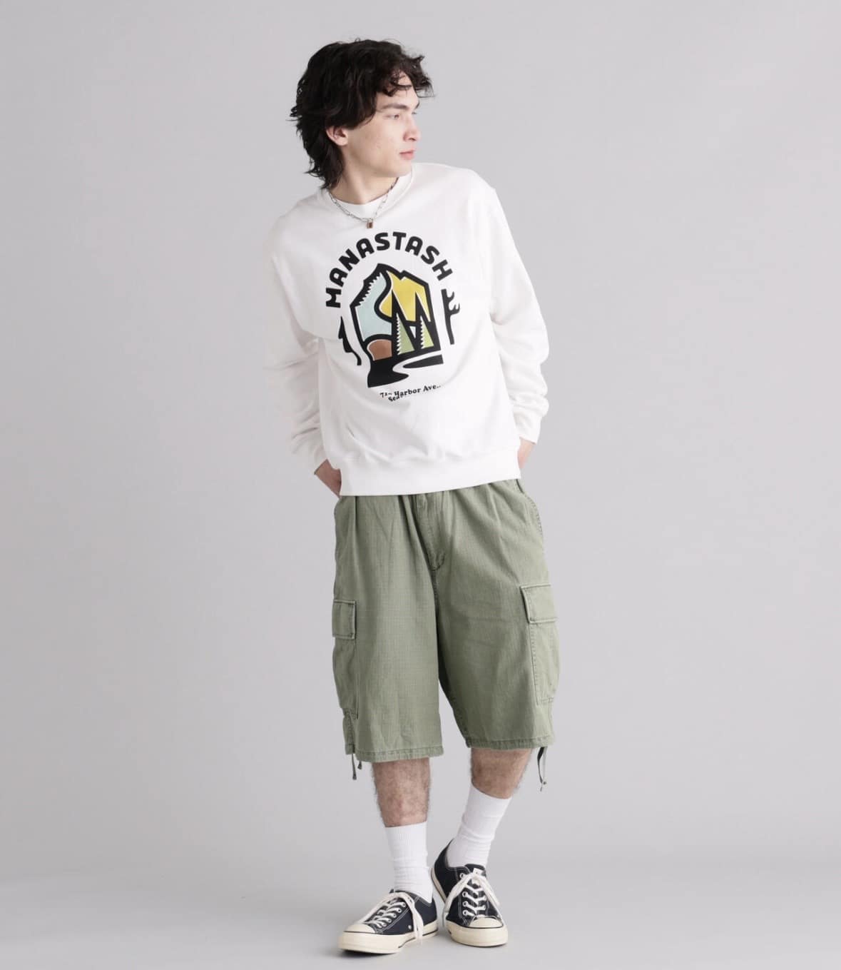 MANASTASH/マナスタッシュ/Citee Sweat OUTDOOR ホワイト S