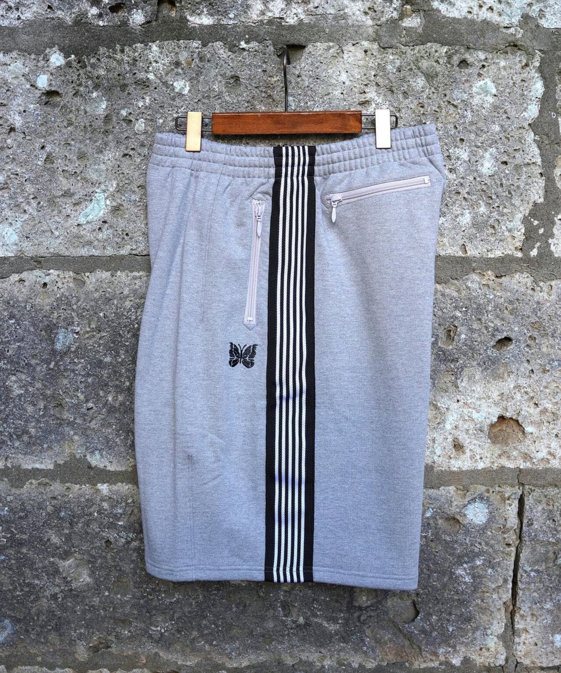 NEEDLES×BEAVER/ニードルズ×ビーバー/別注H.D. Track Short - Cotton Jersey -GRAY- トラックショーツ グレー XS