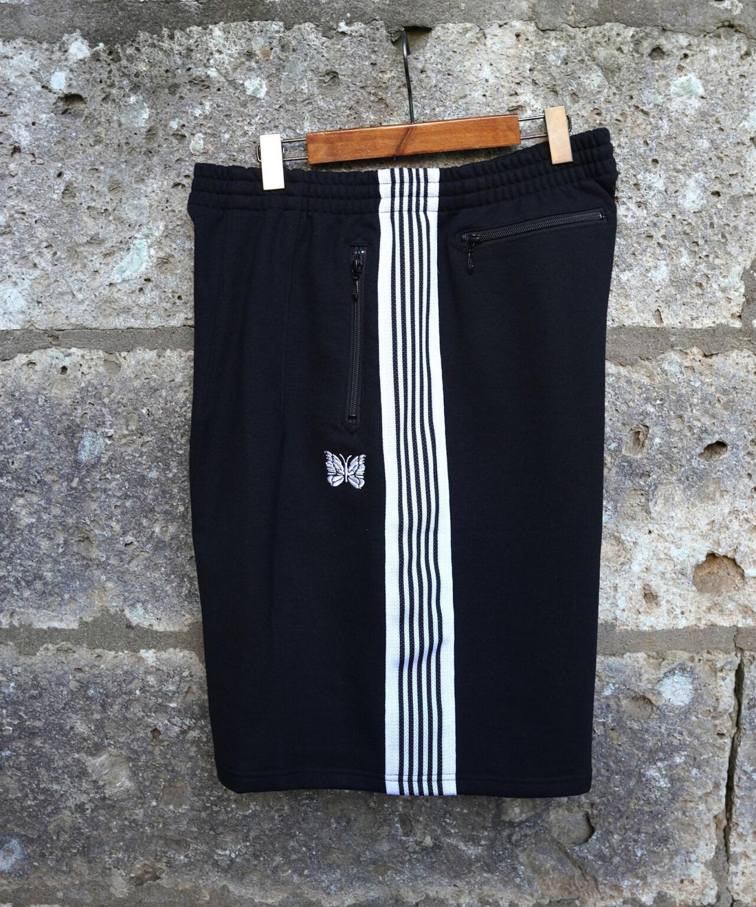 NEEDLES×BEAVER/ニードルズ×ビーバー/別注H.D. Track Short - Cotton Jersey -BLACK- トラックショーツ ブラック XS