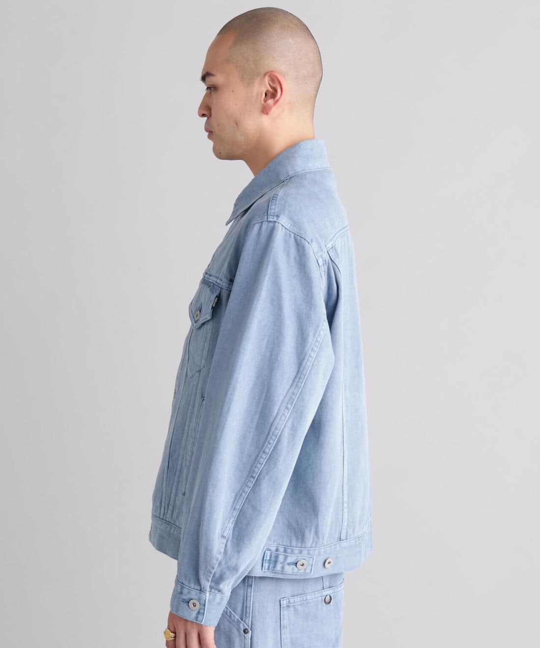 MANASTASH/マナスタッシュ/HEMP WASHED TYPE 3 JACKET ブルーグレー M