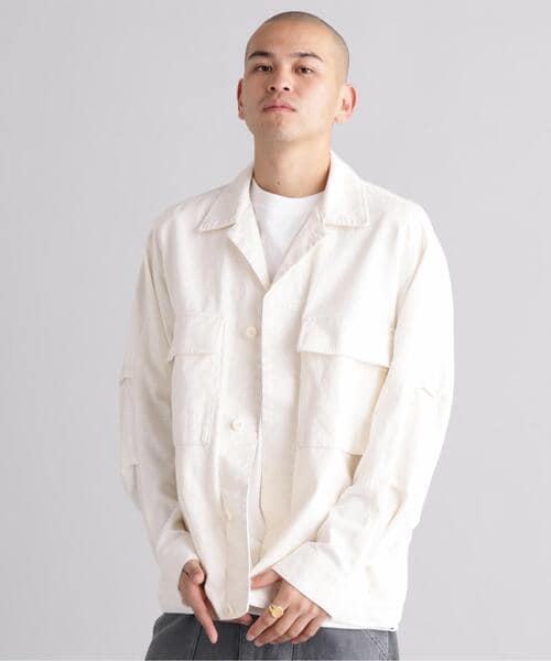 MANASTASH/マナスタッシュ/MH-RIP FIELD SHIRTS ホワイト M