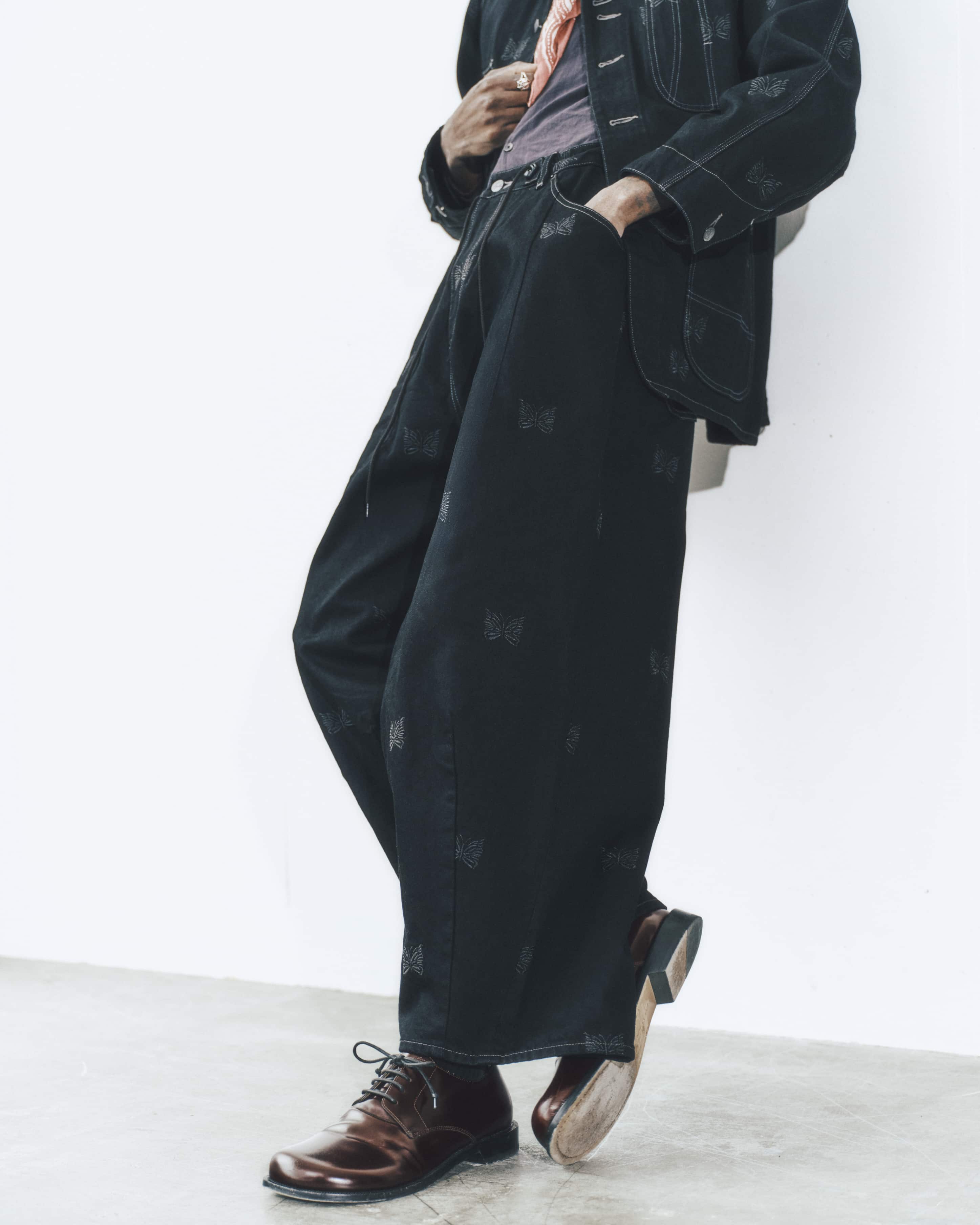 Needles×BEAVER/ニードルズ×ビーバー/別注H.D. Jean - 12oz Denim ヒザデルデニムパンツ BLACK XS