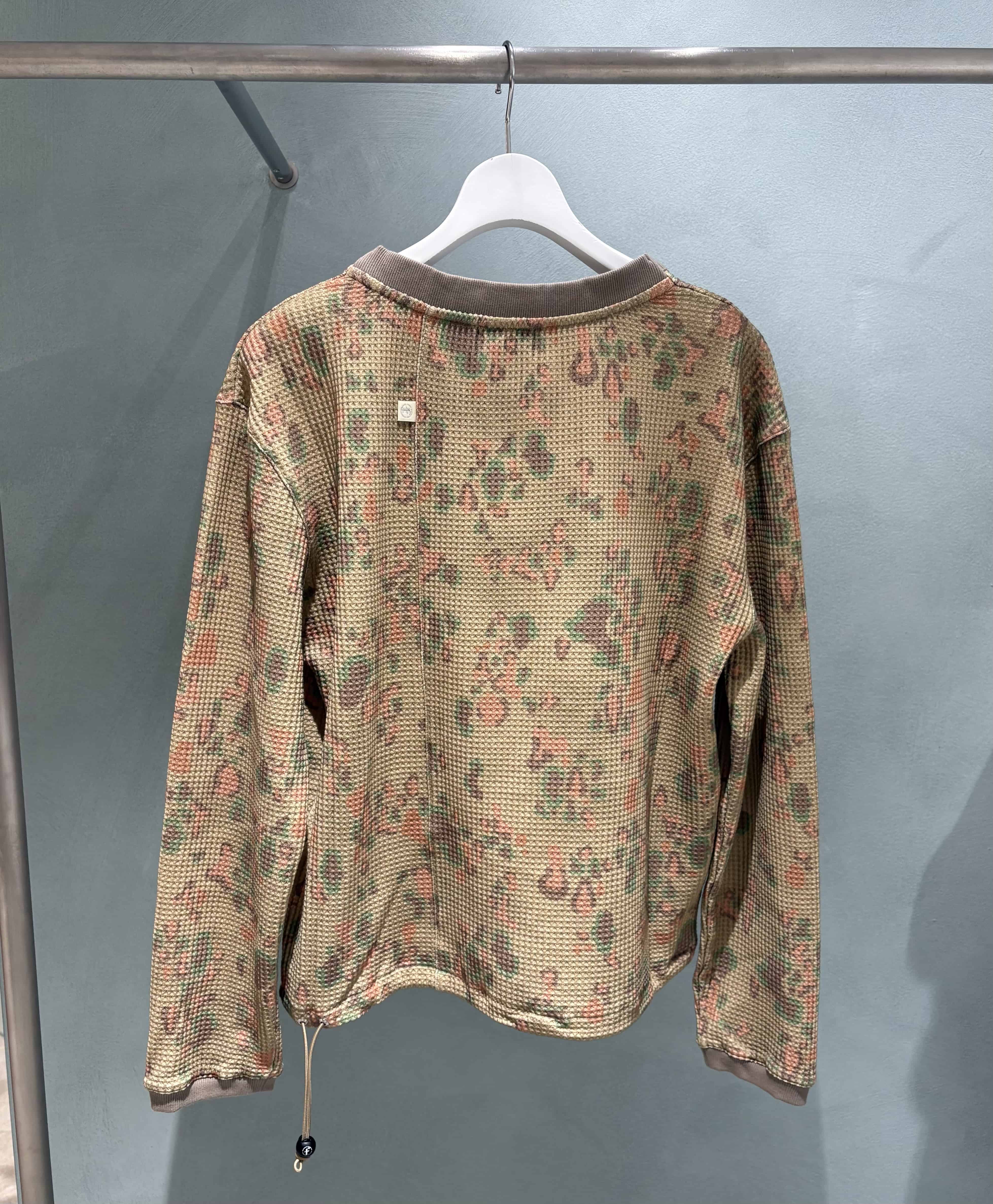 FAF/エフエーエフ(Fake As Flowers/フェイクアスフラワーズ)/Pacis (Thermal Henley neck) サーマルヘンリーネック　26SS Olive Camo 2