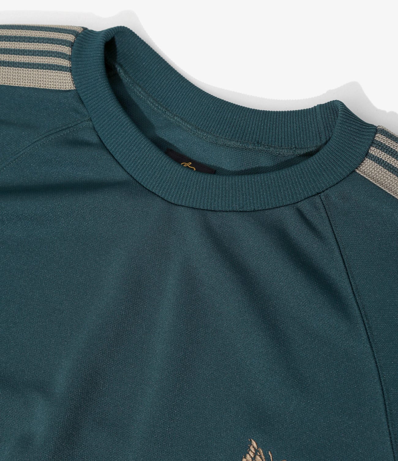 NEEDLES/ニードルズ/TRACK CREW NECK SHIRT- POLY SMOOTH -GREEN- トラッククルーネックシャツ GREEN L