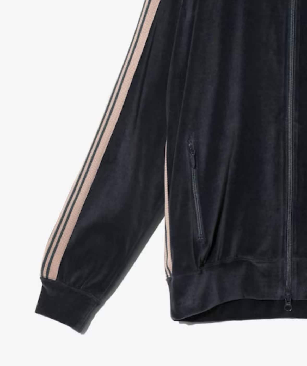 NEEDLES/ニードルズ/RIB COLLAR TRACK JACKET - C/PE VELOUR リブカラートラックジャケット　ベロア STEEL BLUE M