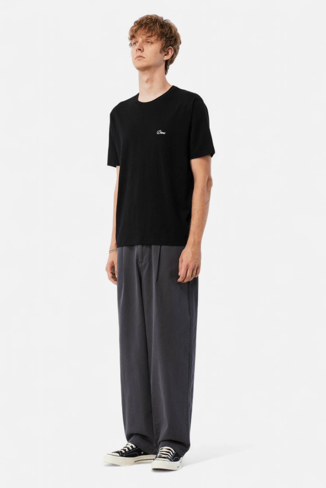 Dime/ダイム/Cursive Small Logo T-Shirt BLACK S