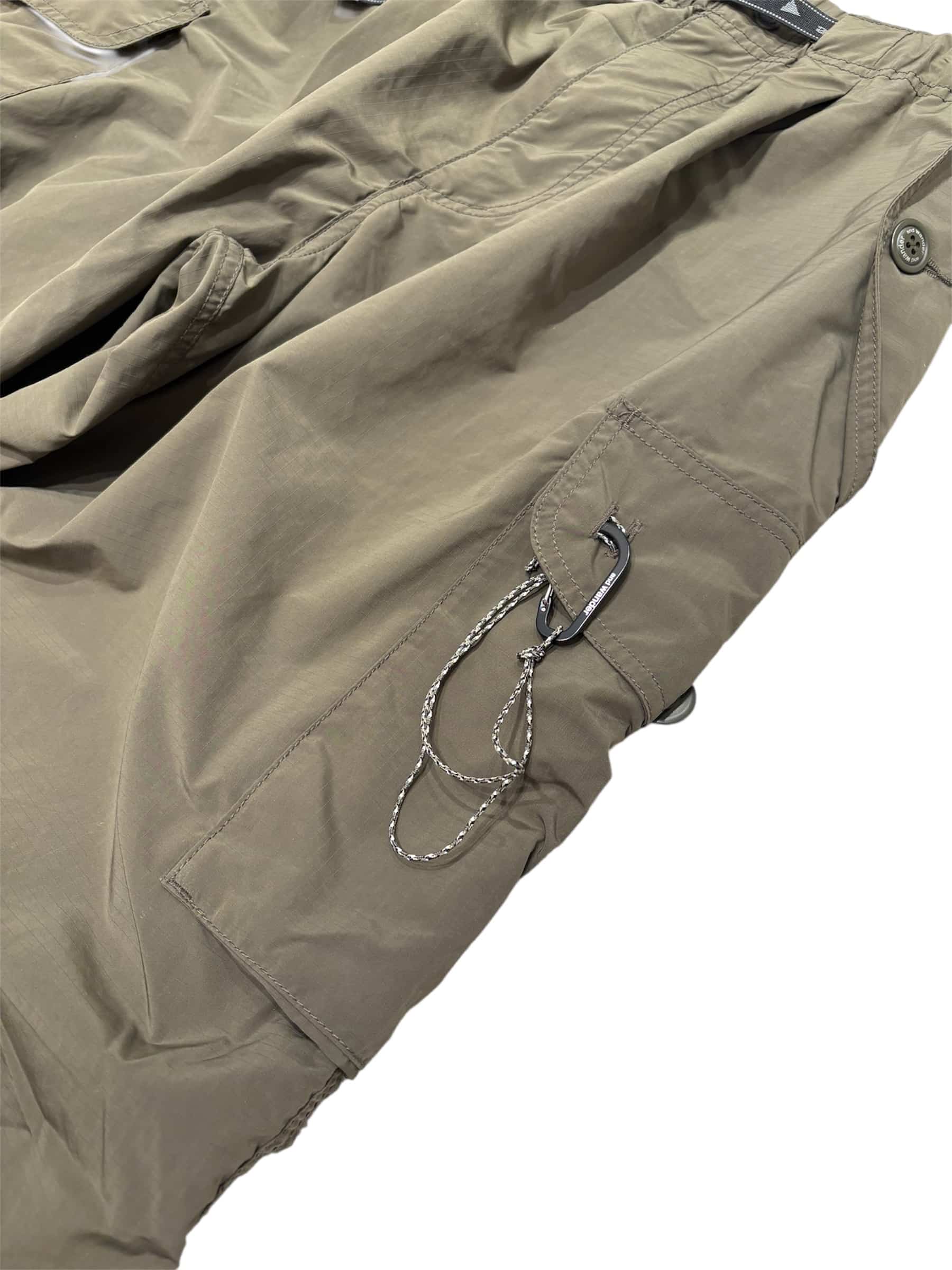 and wander/アンドワンダー/Oversized Cargo Pants オーバーサイズカーゴパンツ KHAKI M