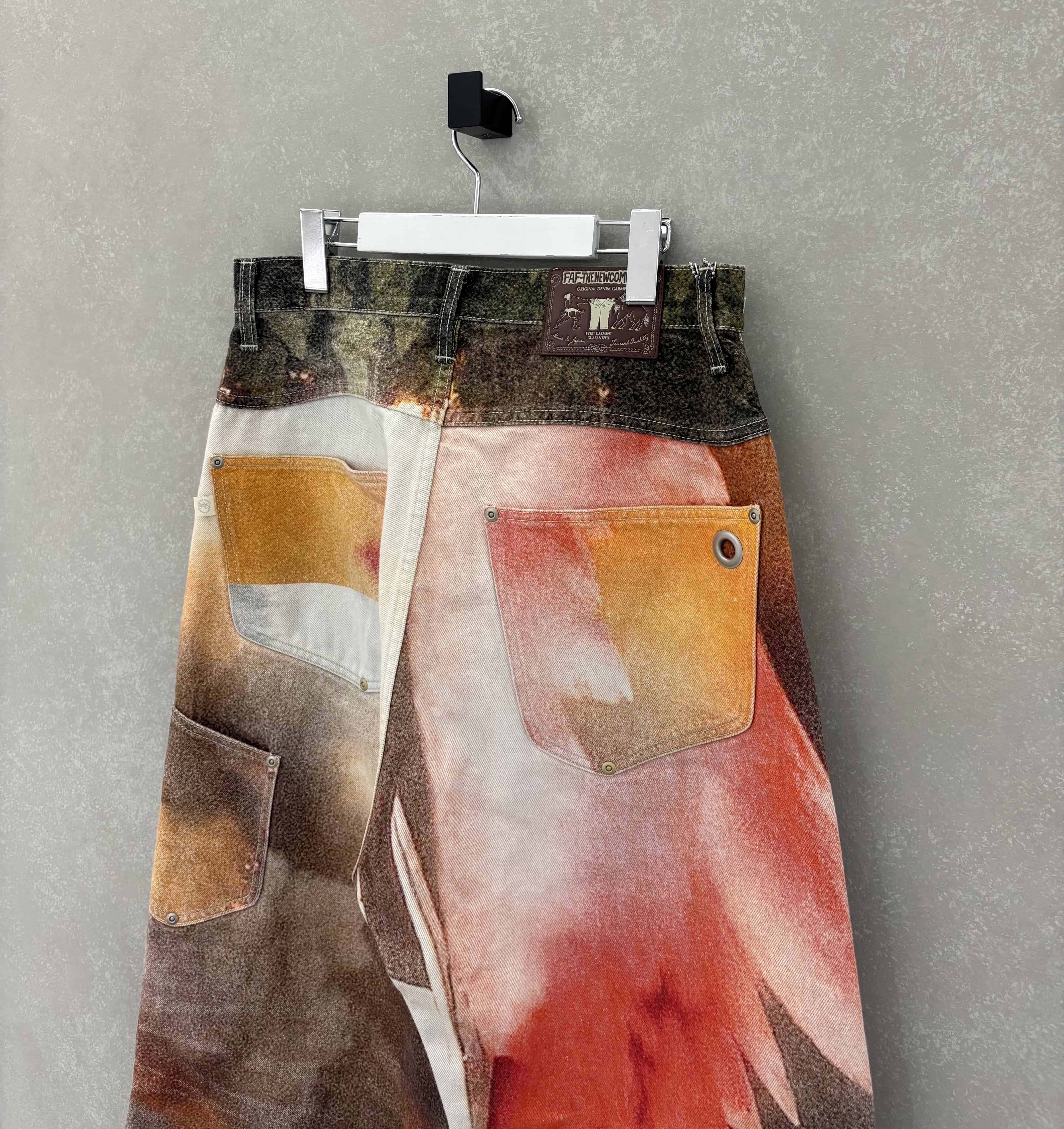 FAF/エフエーエフ(Fake As Flowers/フェイクアスフラワーズ)/NEWCOMMUNE Baggy Denim Pants -Forest- バギーデニムパンツ Forest 1