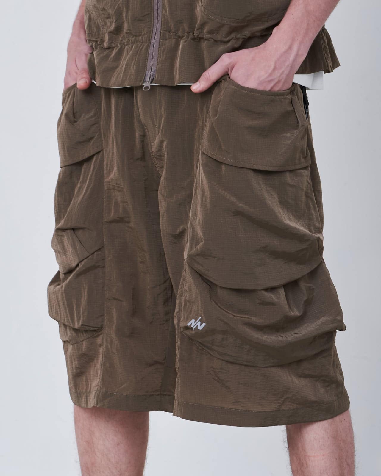 NINEpointNINE/ナインポイントナイン/Shockwave 3D Pocket Shorts BROWN M