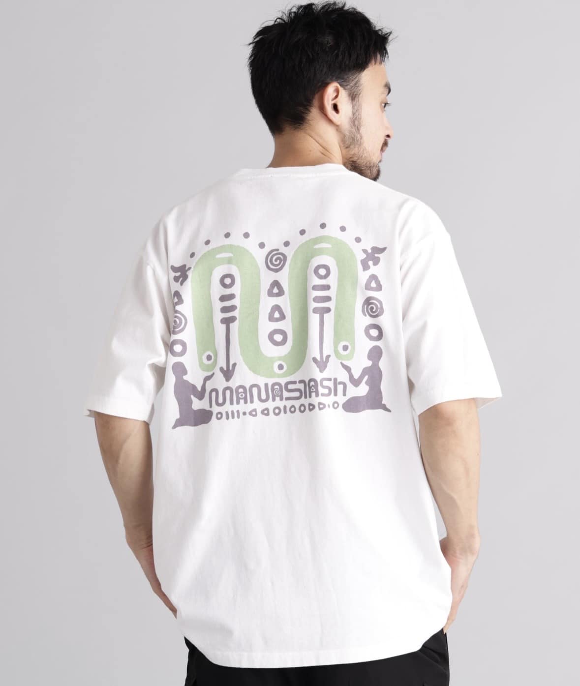 MANASTASH/マナスタッシュ/PUMICE TEE NEON SIGN ホワイト S