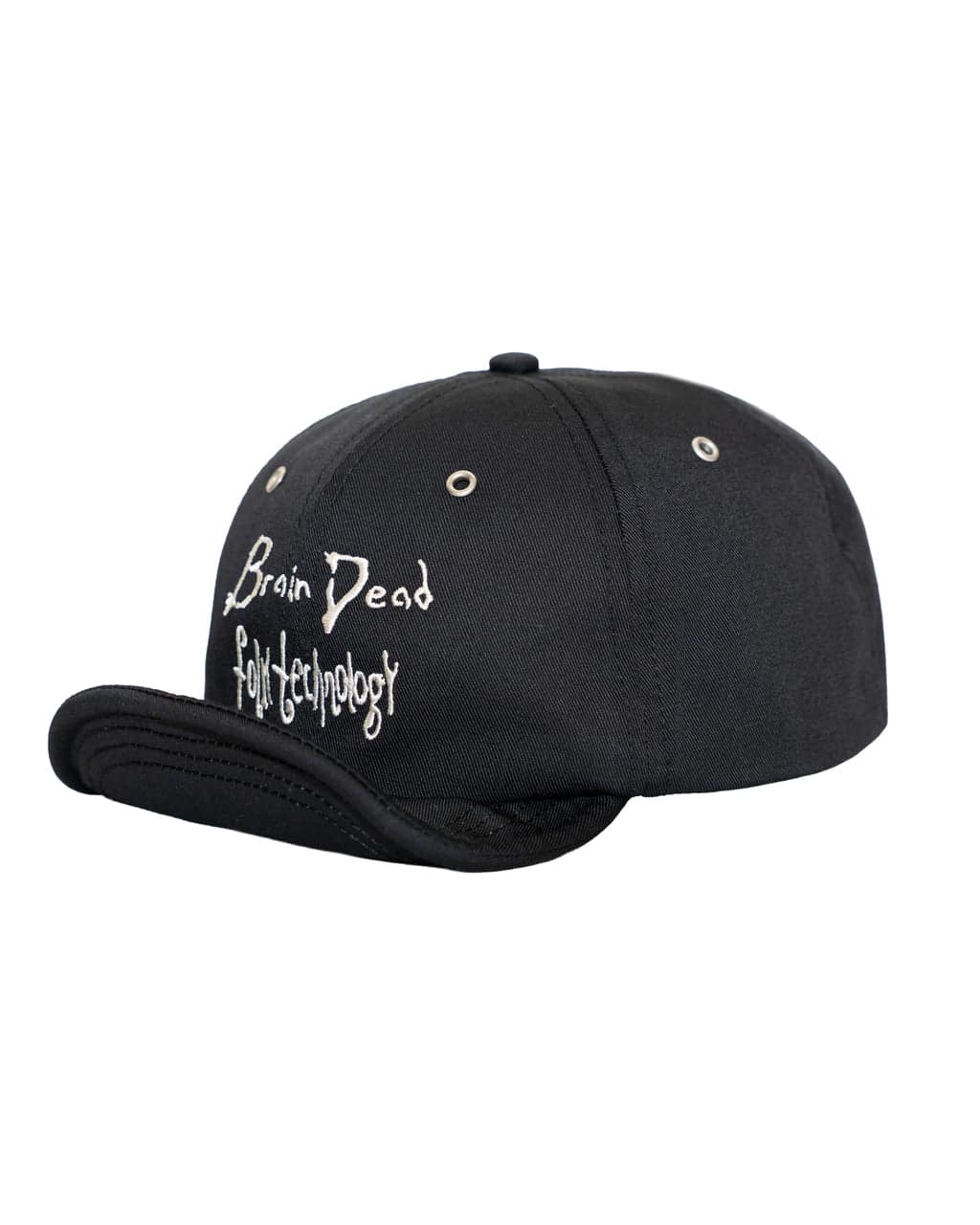 BRAIN DEAD/ブレインデッド/FOLK TECHNOLOGY WIRE BRIM 6 PANEL HAT - BLACK BLACK FREE