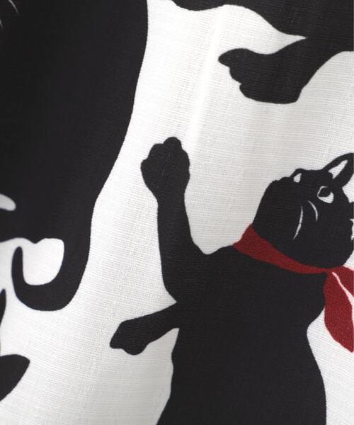 B omnivore/ビーオムニボー/CAT S/S SHIRT シャツ アイボリー M