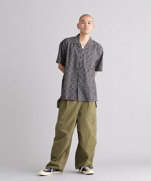 MANASTASH/マナスタッシュ/FISH PATTERN SHIRTS シャツ BLACK S