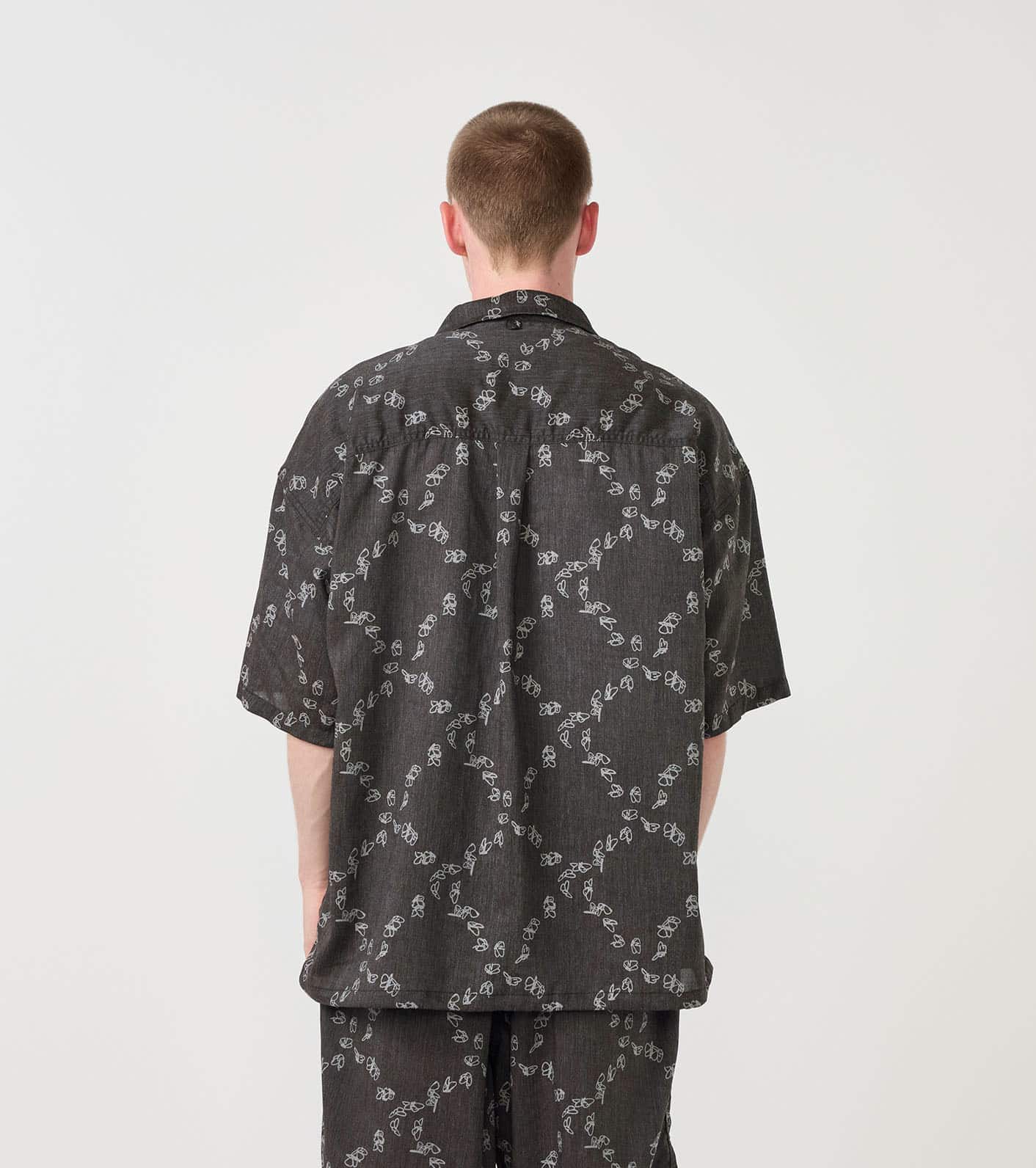THE NORTH FACE Purple Label/ザ ノースフェイス パープルレーベル/FFFES Graphic S/S Shirt AH(Asphalt Gray) M