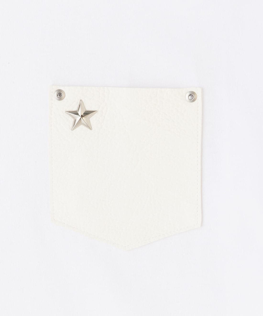 Schott/ショット/ONESTAR LEATHER POCKET T-SHIRT/ワンスターレザーポケット Tシャツ ホワイト S