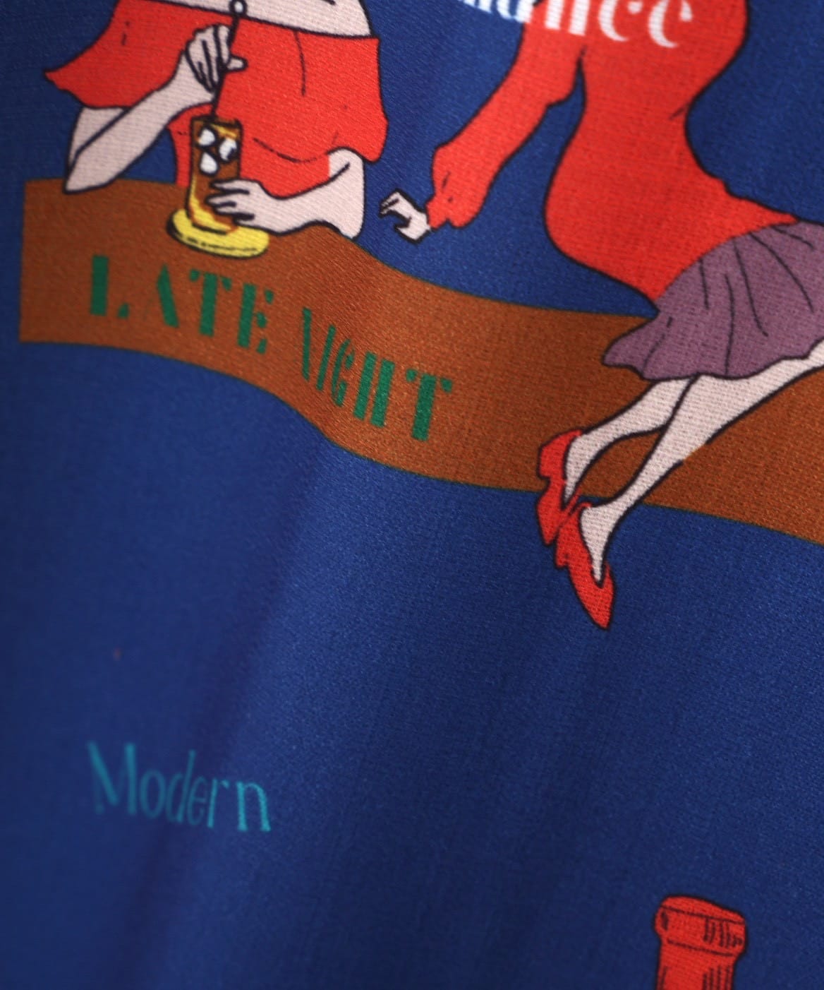 B omnivore/ビーオムニボー/BAR S/S SHIRT 半袖シャツ　柄シャツ BLUE M