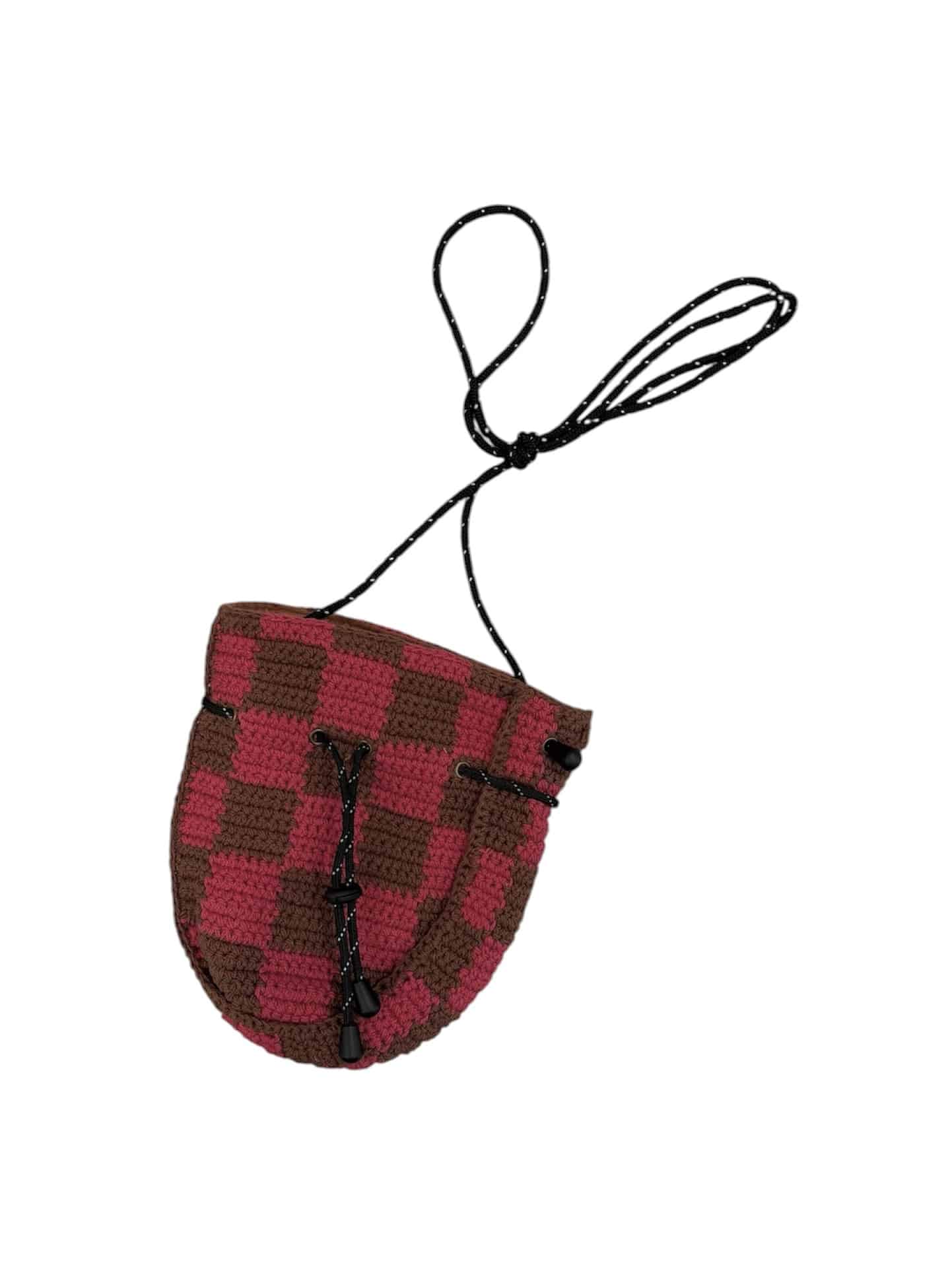 MacMahon Knitting Mills /マクマホンニッティングミルズ/Pochette - Checker PINK FREE