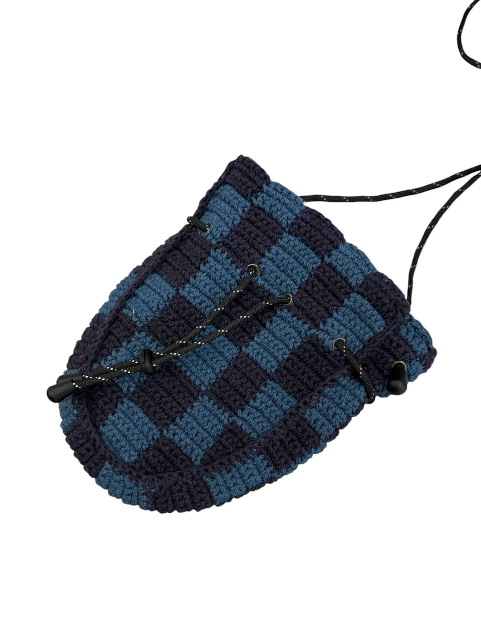 MacMahon Knitting Mills /マクマホンニッティングミルズ/Pochette - Checker NAVY FREE