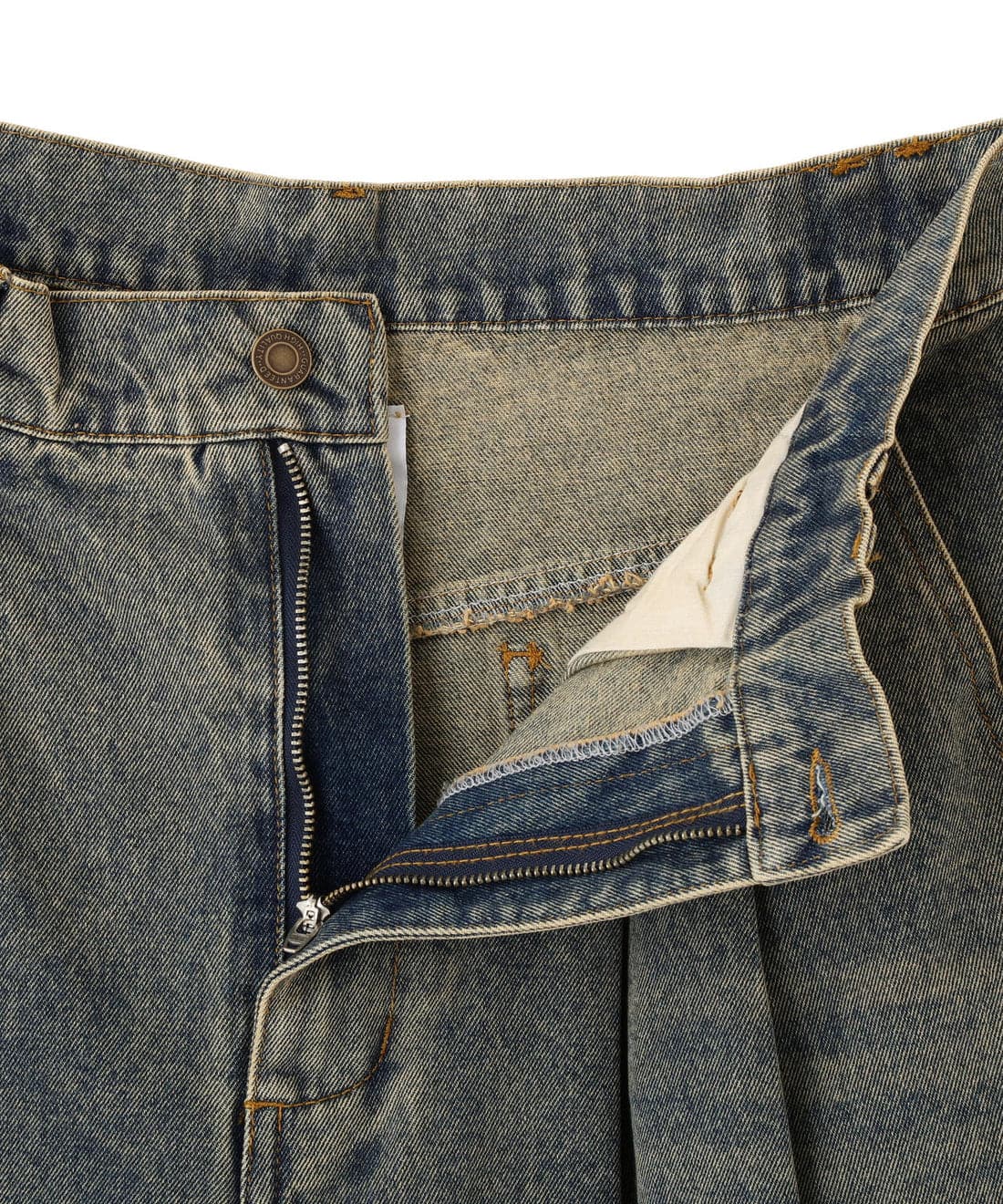 B omnivore/ビーオムニボー/TUCK DENIM SHORTS タックデニムショーツ ブルー M