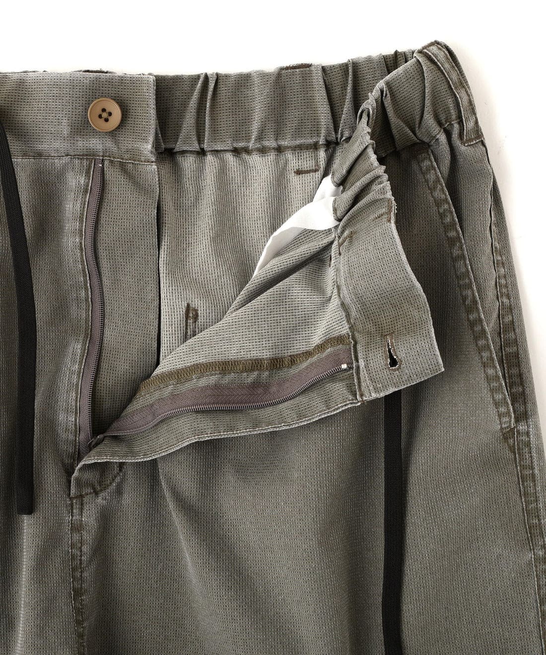 B omnivore/ビーオムニボー/PIGMENT WIND CLOTH W CARGO SHORTS  カーゴショーツ オリーブ M