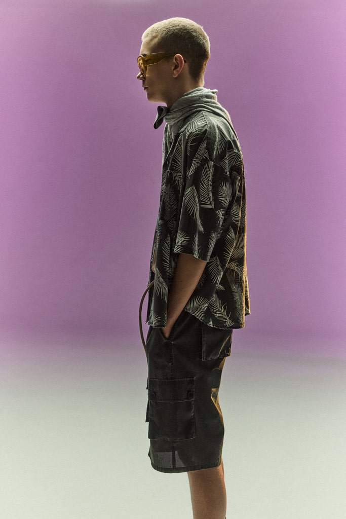 B omnivore/ビーオムニボー/PIGMENT WIND CLOTH SHIRT ピグメントウインドクロスシャツ ブラック M