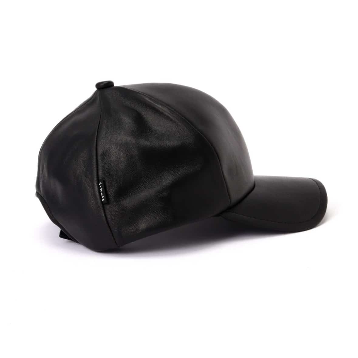 Schott/ショット/LEATHER B.B CAP/レザー ベースボールキャップ ブラック FREE
