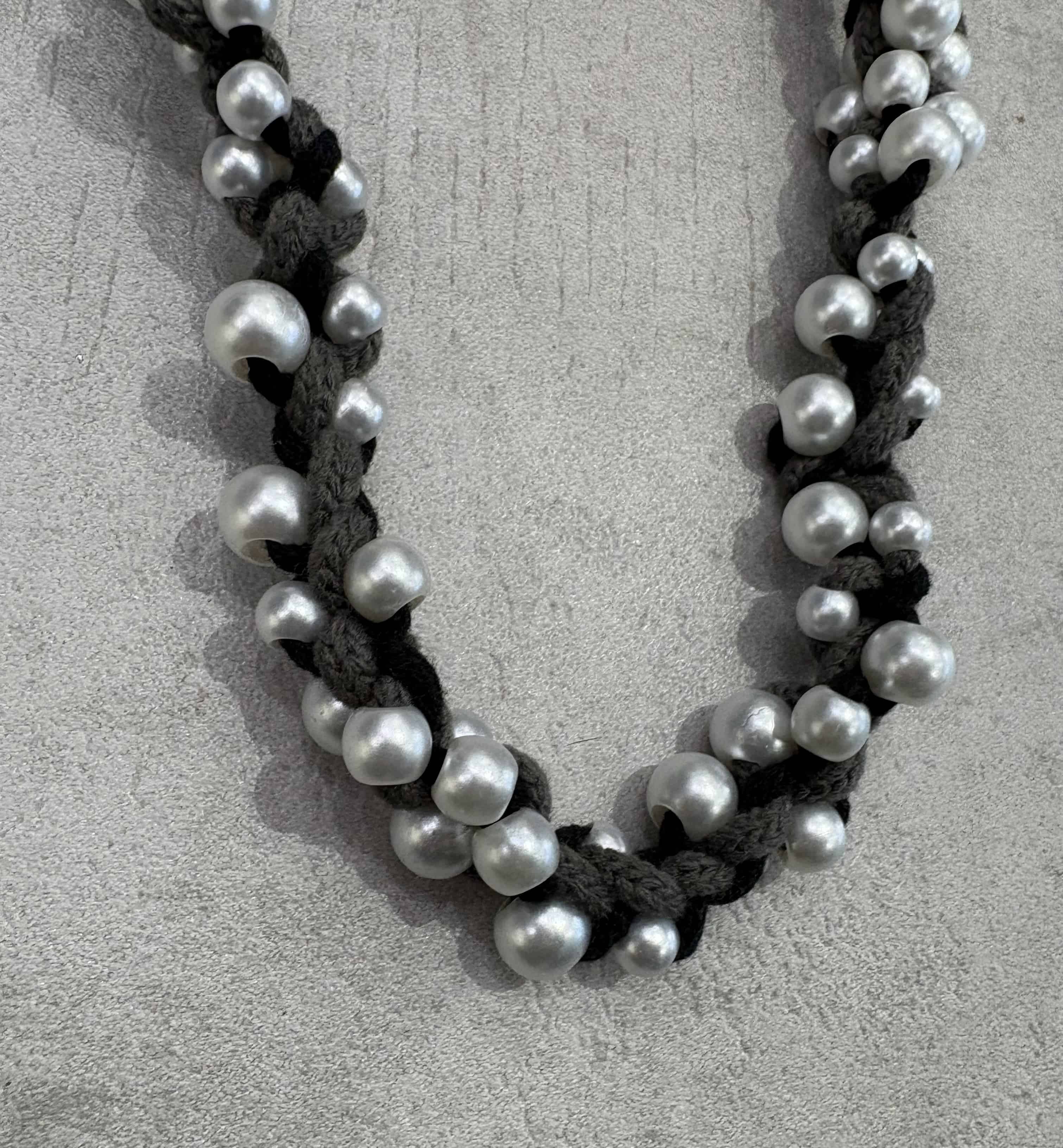 FAF/エフエーエフ(Fake As Flowers/フェイクアスフラワーズ)/Pearl Cord パールコード　ウォレットチェーン BLACK FREE