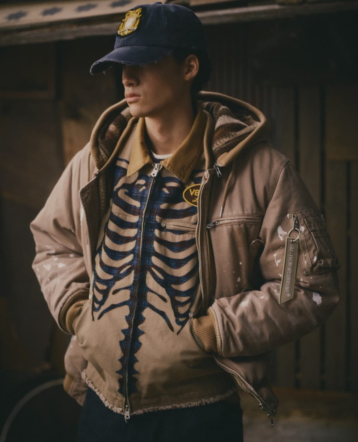 FAF/エフエーエフ(Fake As Flowers/フェイクアスフラワーズ)/FACT-1 2 Way Jacket Ecru 3