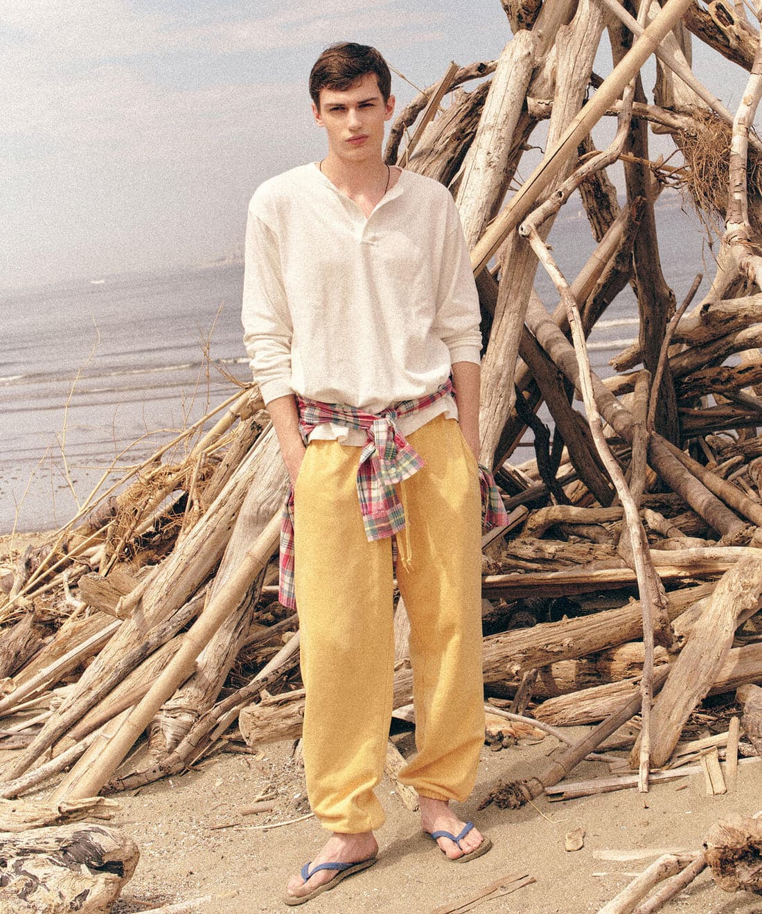 MANASTASH/マナスタッシュ/HEMP＠by manastash/HEMP DAYS SWEAT PANTS スウェットパンツ イエロー M