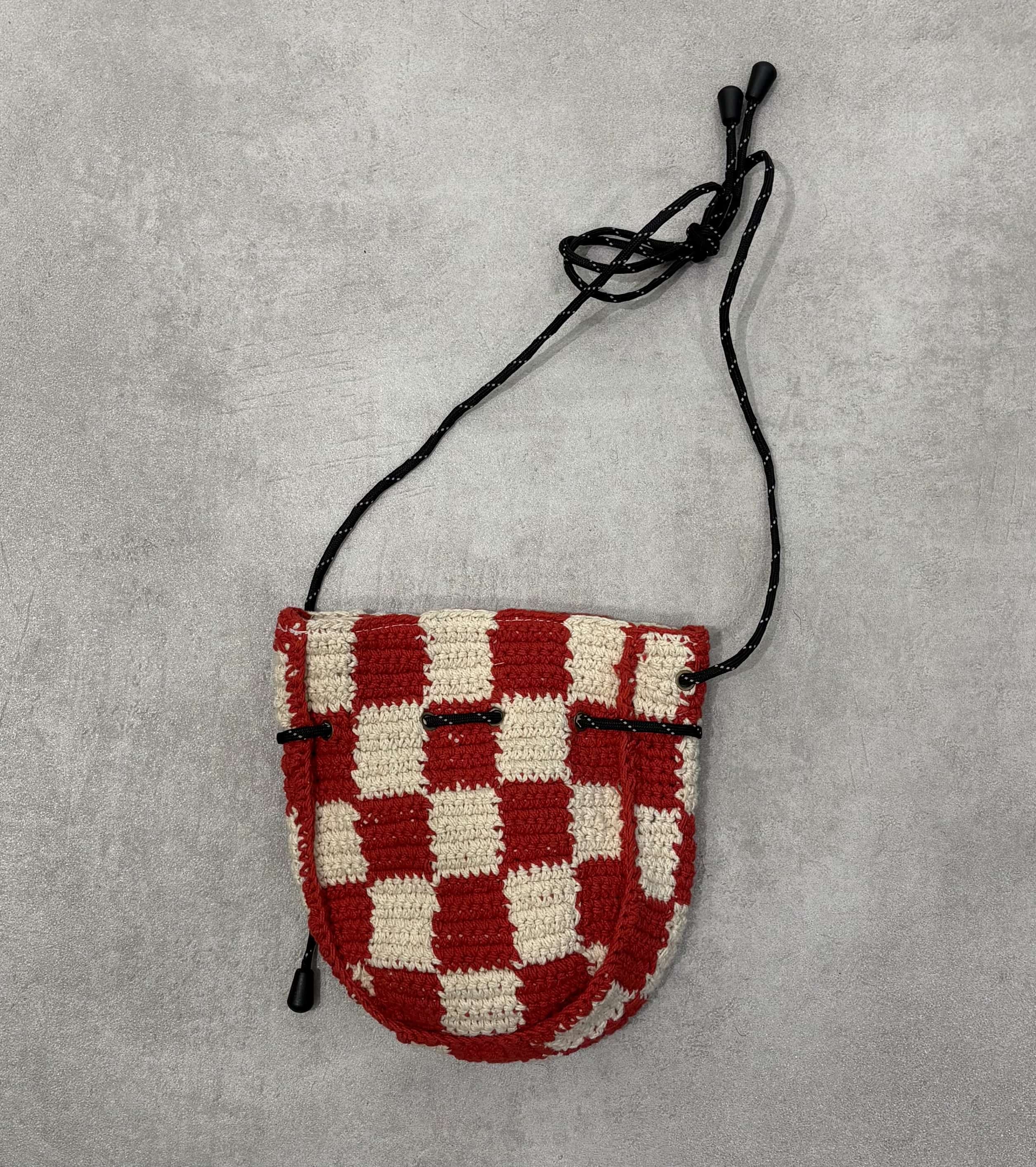 MacMahon Knitting Mills /マクマホンニッティングミルズ/Pochette - Checker RED FREE