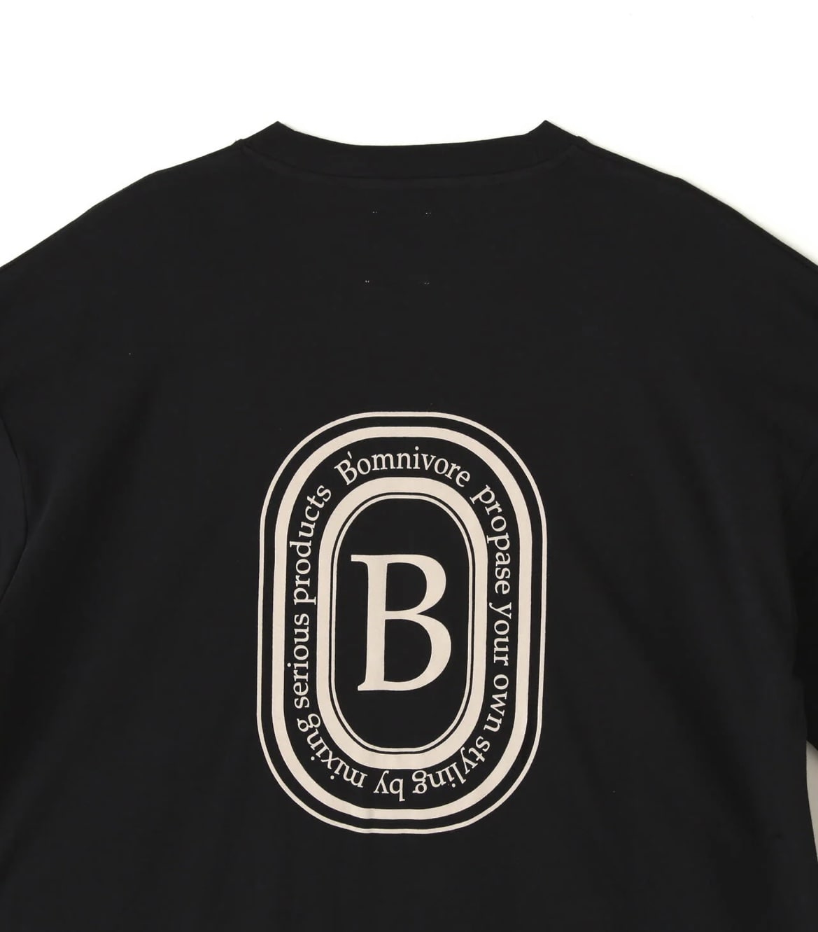 B omnivore/ビーオムニボー LOGO L/S Tee BLACK M