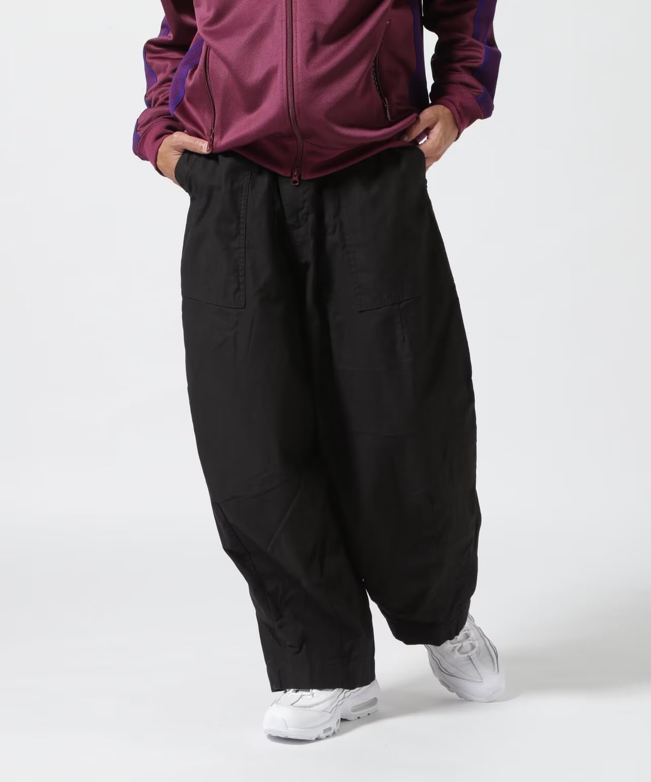 NEEDLES/ニードルズ/H.DPant-Fatigue/ヒザデルパンツ　BLACK BLACK XS