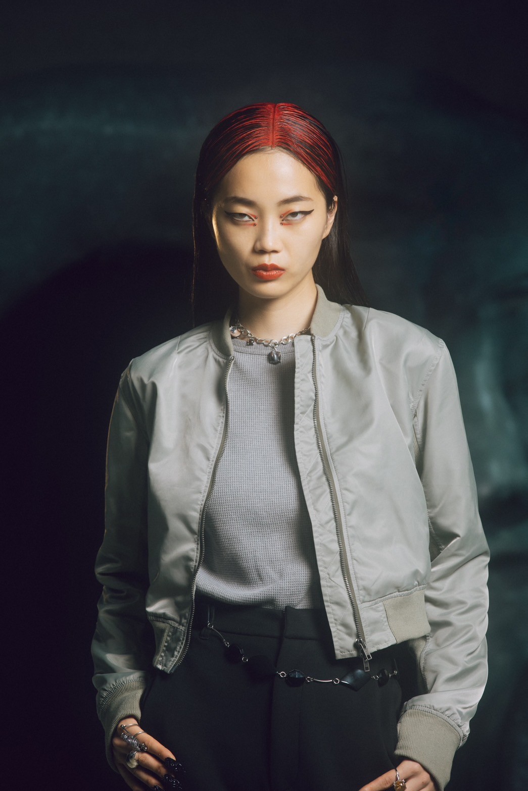 PARANOID/パラノイド/Crop MA1 Jacket GRAY M