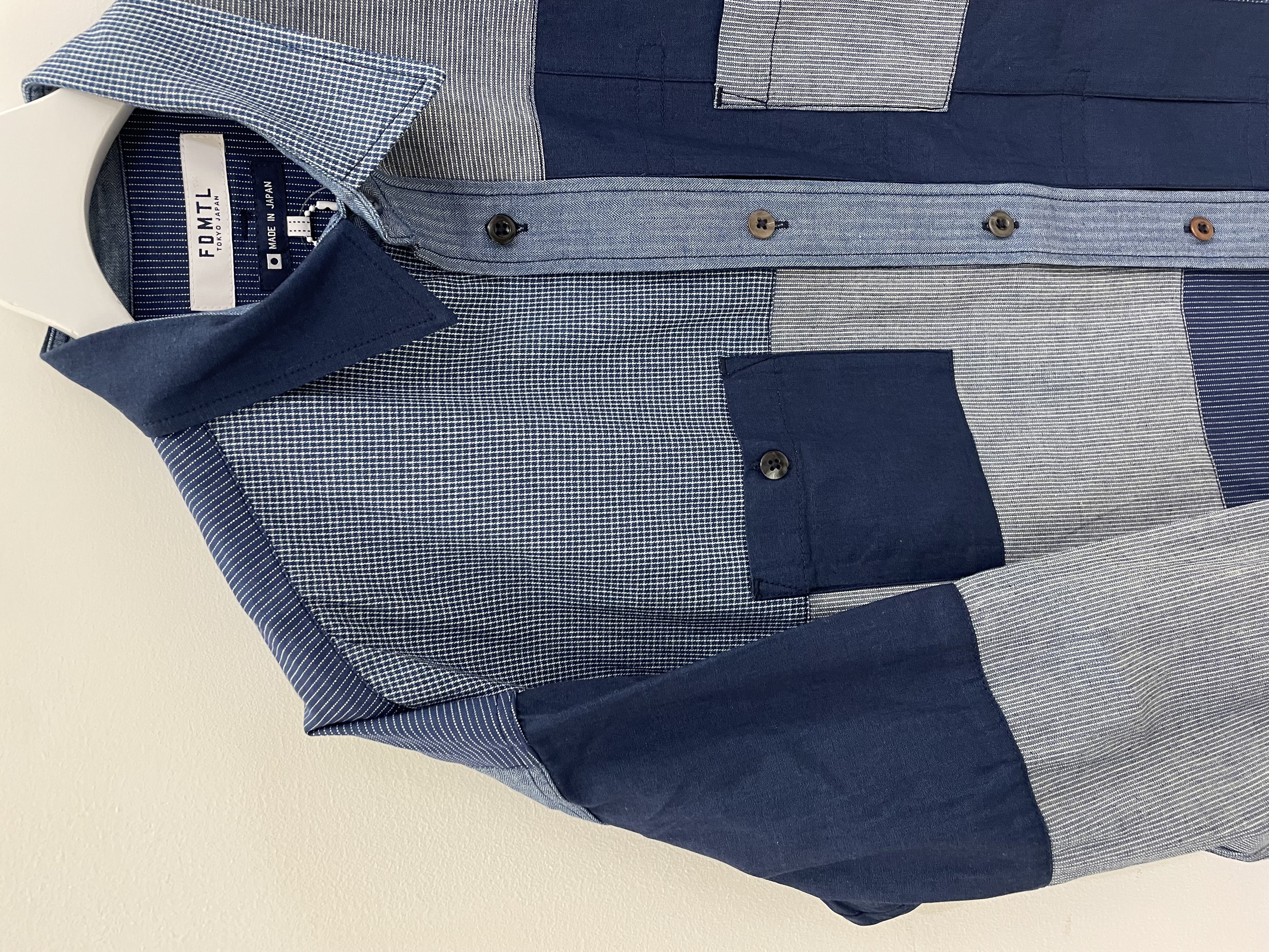 FDMTL(ファンダメンタル)/PATCHWORK SHIRT RINSE-24SS-(3 INDIGO