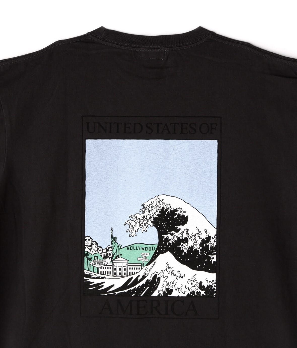 ILL ONE EIGHTY/イルワンエイティ/AMERICAN WAVE T-SHIRT BLACK M