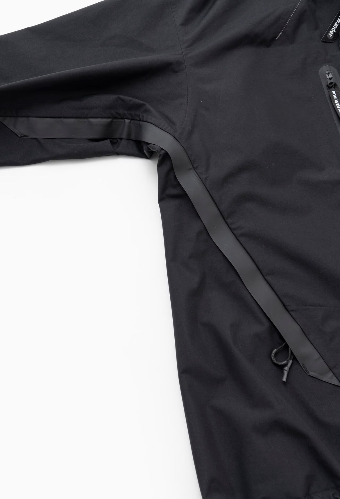 and wander/アンドワンダー/2.5L hiker rain jacket BLACK S
