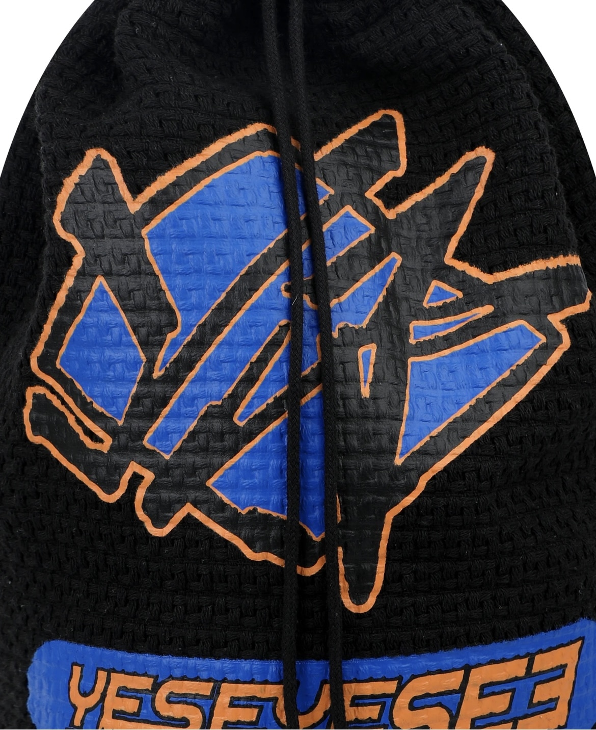 YESEYESEE/イエスアイシー/Jacquard Fabric String Bag BLACK FREE