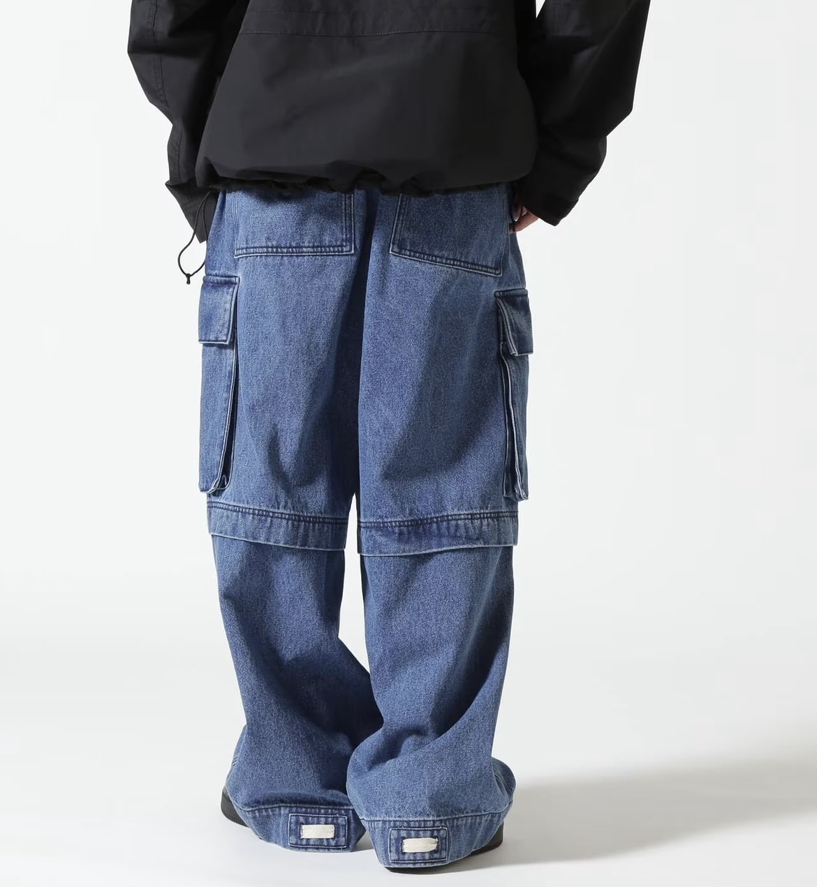 B omnivore/ビーオムニボー  DENIM CARGO PANTS デニムカーゴパンツ BLUE S
