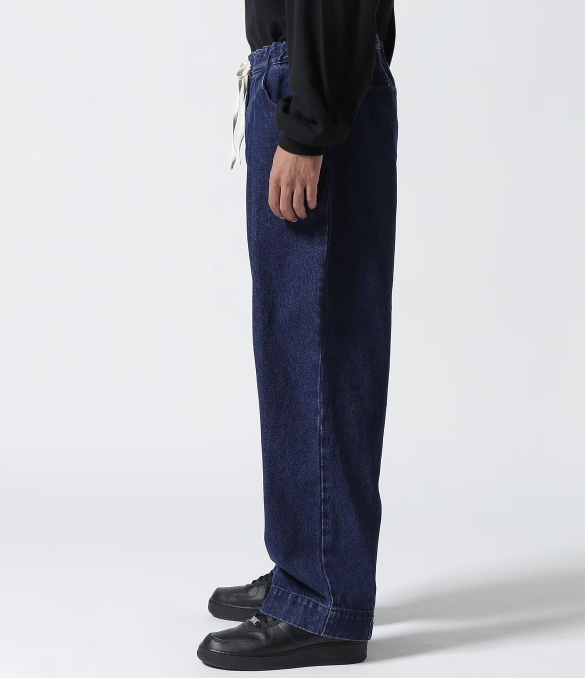 B omnivore/ビーオムニボー  DENIM BALLOON TUCK デニムバルーンタックパンツ INDIGO S