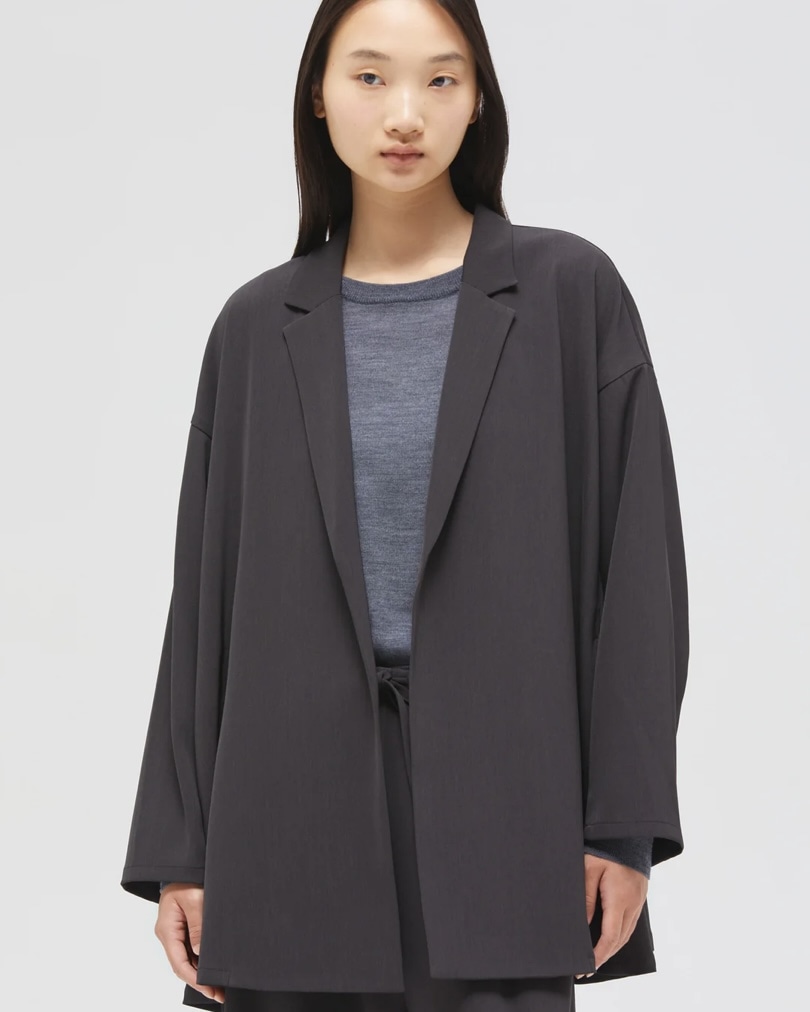 mizuiro ind/ミズイロインド　tailored shirt JK | 3-230059  c.gray 92 Free