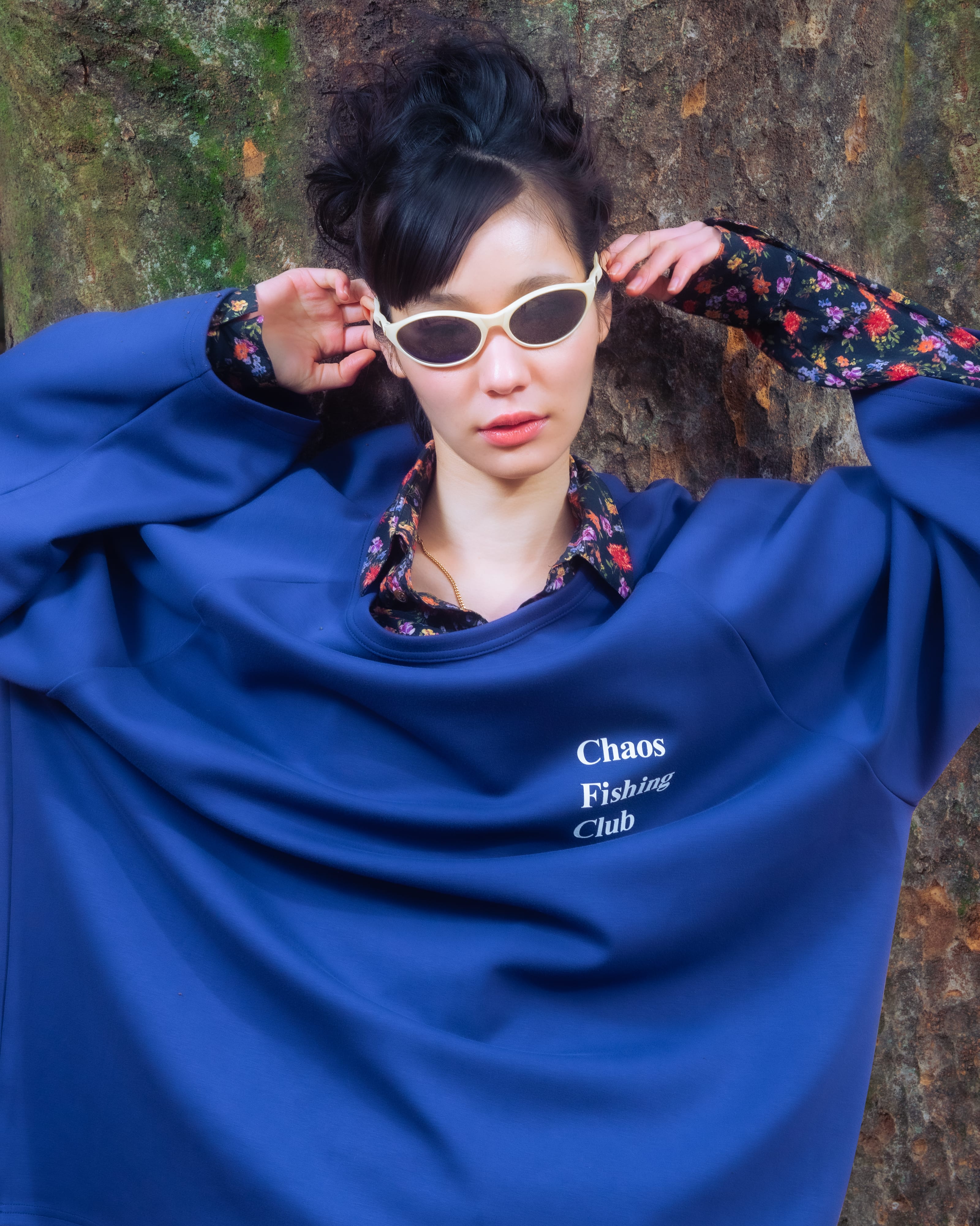 CHAOS FISHING CLUB/カオスフィッシングクラブ/EX LOGO RAGLAN BLUE M