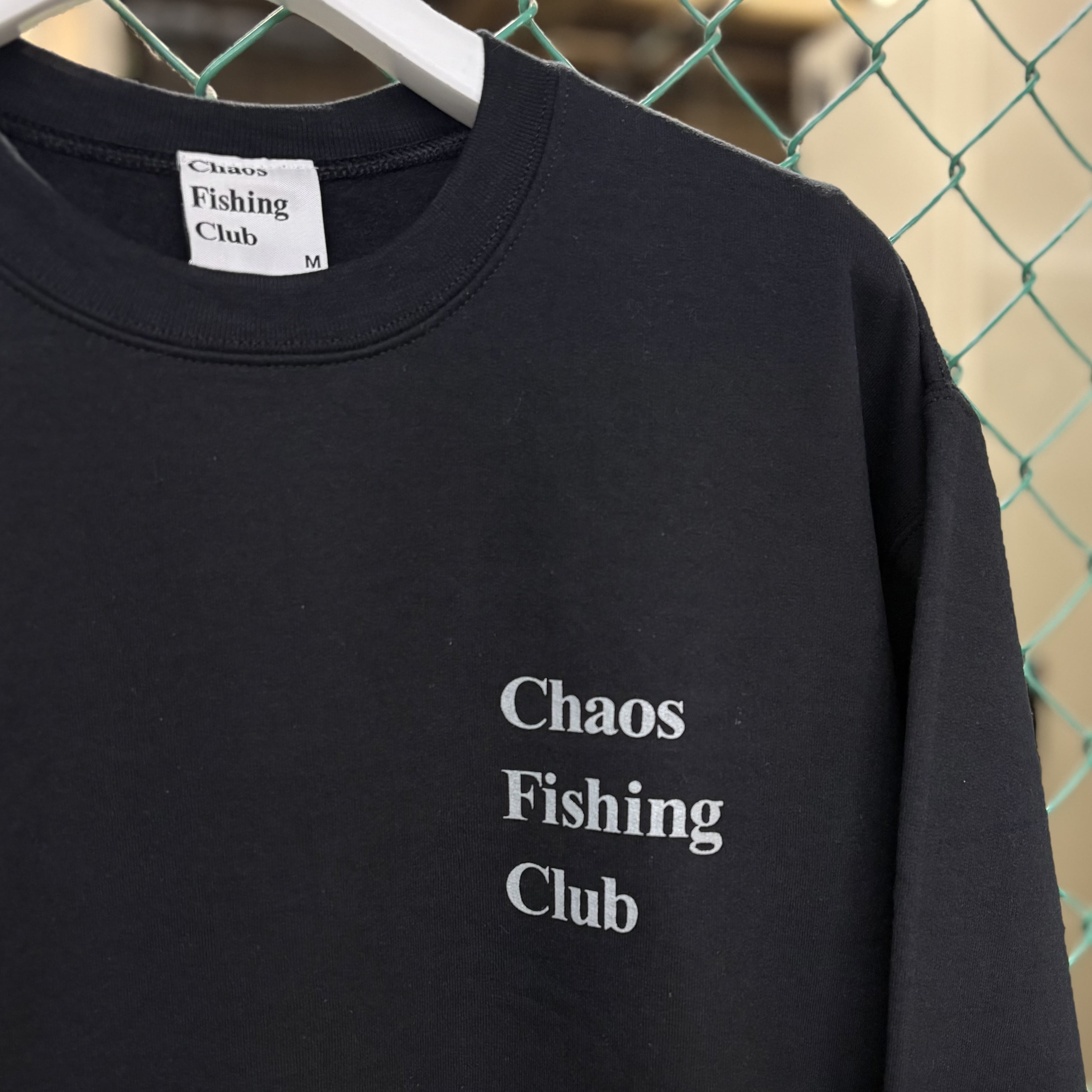 CHAOS FISHING CLUB/カオスフィッシングクラブ/EX LOGO SWEAT CREW BLACK M